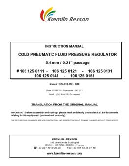 Regmaster| Technical manual